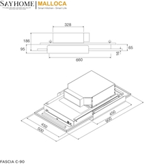 Máy hút mùi âm trần Malloca FASCIA C-90 tại thành phố Hồ Chí Minh