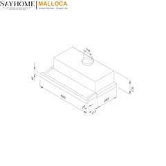 Máy hút mùi âm tủ Malloca K1506 TC tại thành phố Hồ Chí Minh