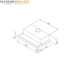 Máy hút mùi âm tủ ray kéo Malloca MH 60SMC tại thành phố Hồ Chí Minh