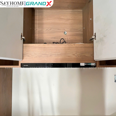 Máy hút mùi GrandX GX H60F56B / GX H70F56B âm tủ, ray kéo, màu đen - Hàng chính hãng