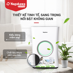 Máy lọc không khí Nagakawa NAG3502M cảm biến, tạo ion - Màng lọc HEPA H13, Diện tích sử dụng 50m2 - Made in Malaysia