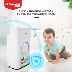 Máy lọc không khí Nagakawa NAG3502M cảm biến, tạo ion - Màng lọc HEPA H13, Diện tích sử dụng 50m2 - Made in Malaysia