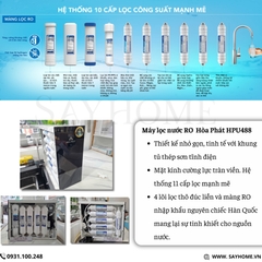 Máy lọc nước RO để gầm Hoà Phát HPU488 với 11 lõi lọc cao cấp SAYHOME