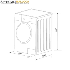 Máy giặt cửa trước, lồng ngang 10kg Malloca MWM-T1510BL tại thành phố Hồ Chí Minh