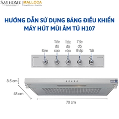 Máy hút mùi âm tủ H107 tại Malloca thành phố Hồ Chí Minh