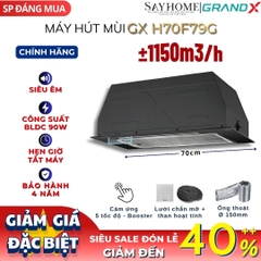 Máy hút mùi GrandX GX H70F79G âm tủ toàn phần tại thành phố Hồ Chí Minh