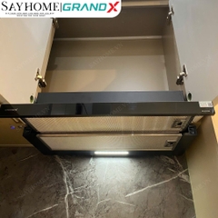 Máy hút mùi GrandX GX H60F56B / GX H70F56B âm tủ, ray kéo, màu đen - Hàng chính hãng