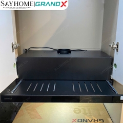 Máy hút mùi GrandX GX H60F56B / GX H70F56B âm tủ, ray kéo, màu đen - Hàng chính hãng