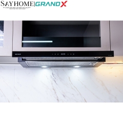 Máy hút mùi GrandX GX H60F58B/ GX H70F58B/ GX H90F58B âm tủ, ray kéo - Hàng chính hãng