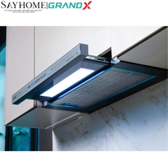 Máy hút mùi GrandX GX H70F75B/ GX H70F75G âm tủ, ray kéo - Hàng chính hãng