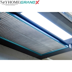 Máy hút mùi GrandX GX H70F75B/ GX H70F75G âm tủ, ray kéo - Hàng chính hãng