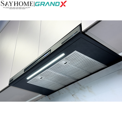 Máy hút mùi GrandX GX H70F85B/ GX H70F85G/ GX H80F85B âm tủ, ray kéo - Hàng chính hãng