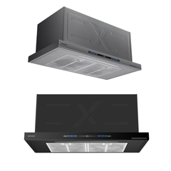 Máy hút mùi GrandX GX H70F85B/ GX H70F85G/ GX H80F85B âm tủ, ray kéo - Hàng chính hãng