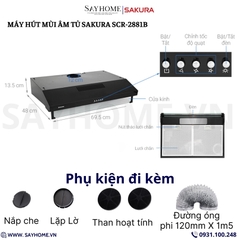 Máy hút mùi âm tủ SAKURA SCR-2881B tại thành phố Hồ Chí Minh