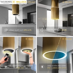 Máy hút mùi Malloca Monogold K-382G treo độc lập tại Thành phố Hồ Chí Minh