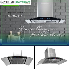 Máy hút mùi kính cong EUROSUN EH-70K11E/EH-90K11E tại thành phố Hồ Chí Minh
