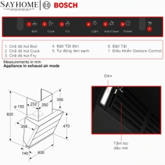 Máy hút mùi Bosch DWK68IJ60I Serie 4 mặt kính nghiêng tại thành phố Hồ Chí Minh