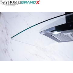Máy hút mùi GrandX GX H70C62B/ GX H90C62B kính cong, màu đen - Hàng chính hãng