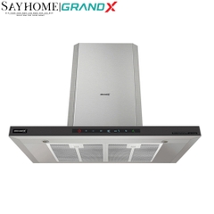 Máy hút mùi GrandX GX H70C68B/ GX H90C68B kính toa, áp tường - Hàng chính hãng