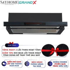 Máy hút mùi GrandX GX H70F72G / GX H70F72B âm tủ, ray kéo - Hàng chính hãng