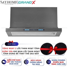 Máy hút mùi GrandX GX H70F75B/ GX H70F75G âm tủ, ray kéo - Hàng chính hãng
