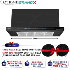 Máy hút mùi GrandX GX H70F85B/ GX H70F85G/ GX H80F85B âm tủ, ray kéo - Hàng chính hãng