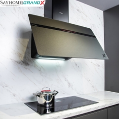 Máy hút mùi GrandX GX H70S86B/ GX H90S86B kính vát, áp tường, màu đen - Hàng chính hãng