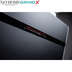 Máy hút mùi GrandX GX H70S86B/ GX H90S86B kính vát, áp tường, màu đen - Hàng chính hãng