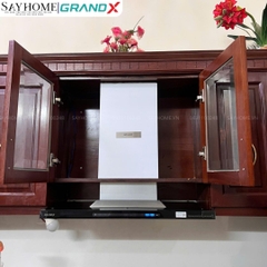 Máy hút mùi GrandX GX H70T81B / GX H90T81B kính toa, áp tường Máy hút mùi GrandX GX H70T81B / GX H90T81B kính toa, áp tường