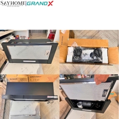 Máy hút mùi GrandX GX H60F56B / GX H70F56B âm tủ, ray kéo, màu đen tại Thành phố Hồ Chí Minh
