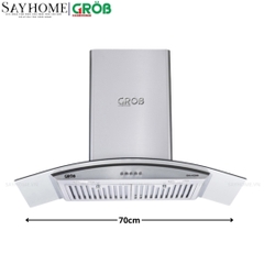 Máy hút mùi GROB GHA-K2700 NEW, GHA-K2900 NEW kính cong - Hàng chính hãng GROB