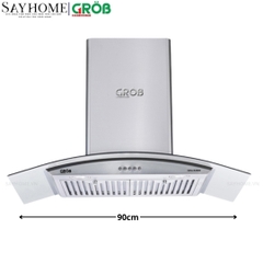 Máy hút mùi GROB GHA-K2700 NEW, GHA-K2900 NEW kính cong - Hàng chính hãng GROB