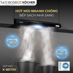 Máy hút mùi Kocher K-6070V - BH 3 năm