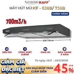 Máy hút mùi KAFF KF-638B, KF-738B âm tủ màu đen - Bảo hành chính hãng 3 năm