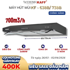 Máy hút mùi KAFF KF-638B, KF-738B âm tủ màu đen - Bảo hành chính hãng 3 năm