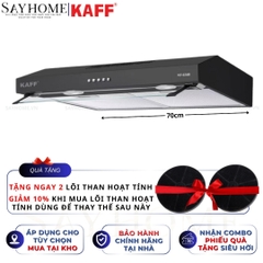 Máy hút mùi KAFF KF-638B, KF-738B âm tủ màu đen - Bảo hành chính hãng 3 năm