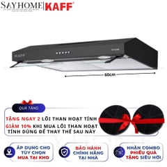 Máy hút mùi KAFF KF-638B, KF-738B âm tủ màu đen - Bảo hành chính hãng 3 năm