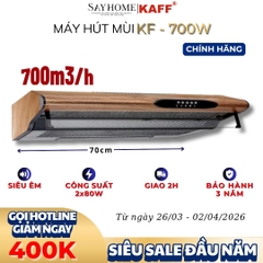 Máy hút mùi KAFF KF-700W âm tủ vân gỗ - Bảo hành chính hãng 3 năm