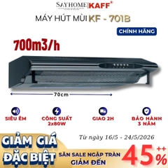 Máy hút mùi KAFF KF-701B âm tủ màu đen - Bảo hành chính hãng 3 năm