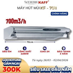 Máy hút mùi KAFF KF-701I âm tủ màu bạc - Bảo hành chính hãng 3 năm