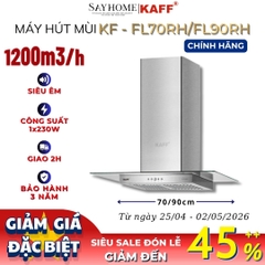 Máy hút mùi KAFF KF-FL70RH/FL90RH kính toa - Bảo hành chính hãng 3 năm