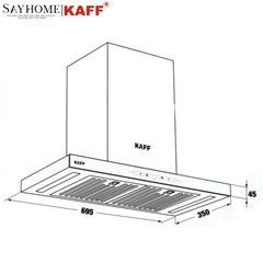 Máy hút mùi KAFF KF - FLAT7735S BOST kính toa, cảm ứng tại thành phố Hồ Chí Minh
