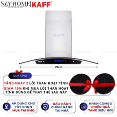 Máy hút mùi KAFF KF-GB027, KF-GB029 kính cong áp tường cảm ứng - Bảo hành chính hãng 3 năm