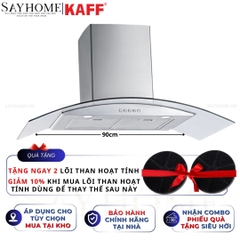 Máy hút mùi KAFF KF-GB705/GB905 kính cong áp tường - Bảo hành chính hãng 3 năm