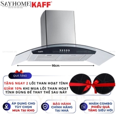Máy hút mùi KAFF KF-GB706/GB906 kính cong áp tường - Bảo hành chính hãng 3 năm