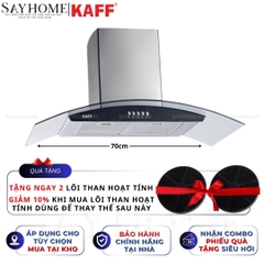 Máy hút mùi KAFF KF-GB706/GB906 kính cong áp tường - Bảo hành chính hãng 3 năm
