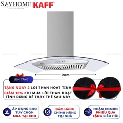 Máy hút mùi KAFF KF-GB783N/GB983N kính cong áp tường - Bảo hành chính hãng 3 năm