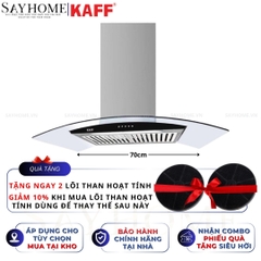 Máy hút mùi KAFF KF-GB785N/GB985N kính cong áp tường - Bảo hành chính hãng 3 năm