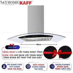 Máy hút mùi KAFF KF-GB785N/GB985N kính cong áp tường - Bảo hành chính hãng 3 năm