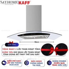 Máy hút mùi KAFF KF-GB785N/GB985N kính cong áp tường - Bảo hành chính hãng 3 năm